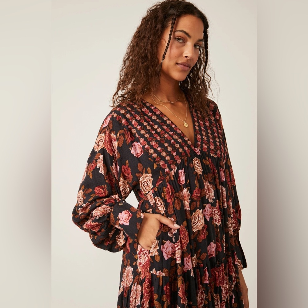 Free People Rows of Roses maxi dress
